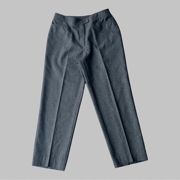 Vintage Bianca Nygard Grey Wool Blend High Waist Ankle Length Mom Pants - Picture 1 of 12